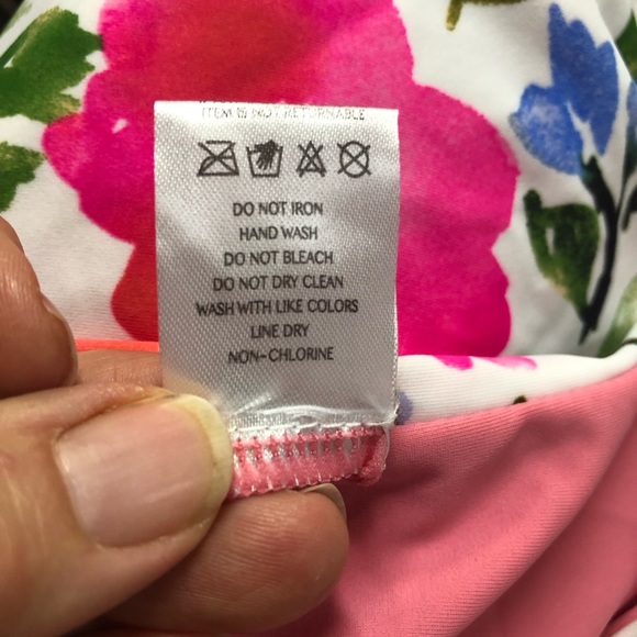 Coral Reef Women’s Swim Bottom Floral High Cut Waist Sz 12/14 - Picture 4 of 5